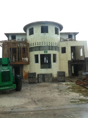 This is an energy efficient house built using insulated concrete forms by ICF ICF LLC