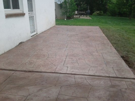 Stamp concrete patio