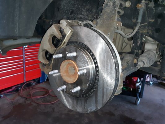 Brake repair and brake upgrades are popular jobs