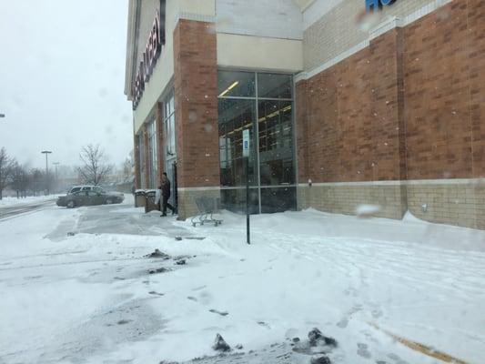 A shopper leaving the Hobby Lobby on 2-24-2015.   (this hobby lobby is open!)