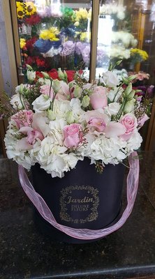 Fancy Flowers in a Hat Box