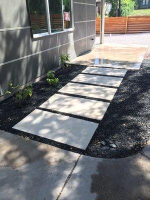 This is a small walkway we did in East Austin.