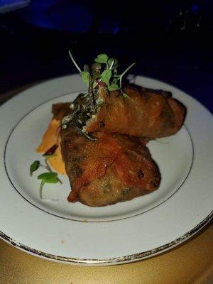 Collard green egg roll