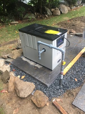 Gas pool heater installation