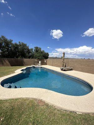 Remodel in Chandler. Interior Blue Surf Pebble Sheen.