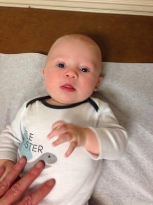 My son got his 4mth shots today.