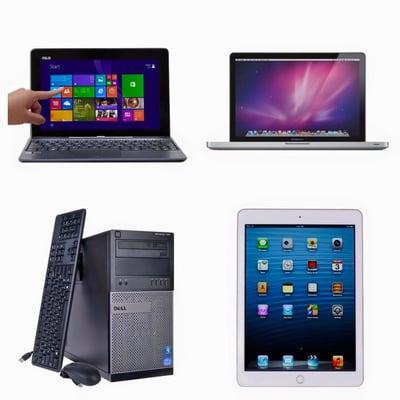 Apple/PC Laptop Computers & Desktop Computers range from $149-$999 Tablets range from $49-$649