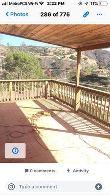 Deck railing instalation