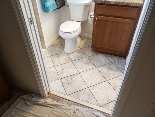 Small bathrm floor /  12 x12 porcelain