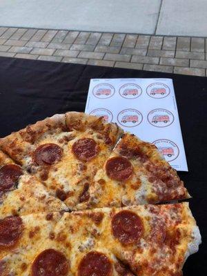 Pepperoni and stickers at movie night in Altoona