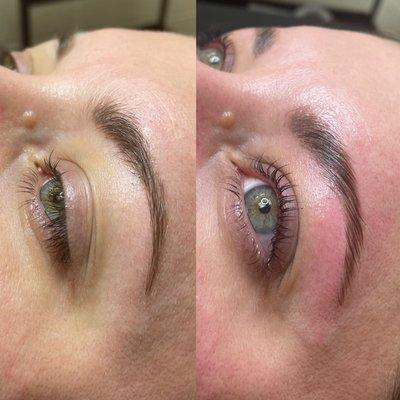 Lash lift brow lamination combo