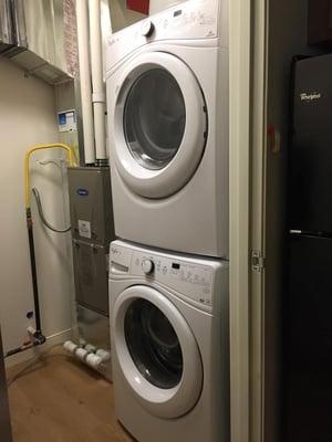 Washer and Dryer in each apartment.