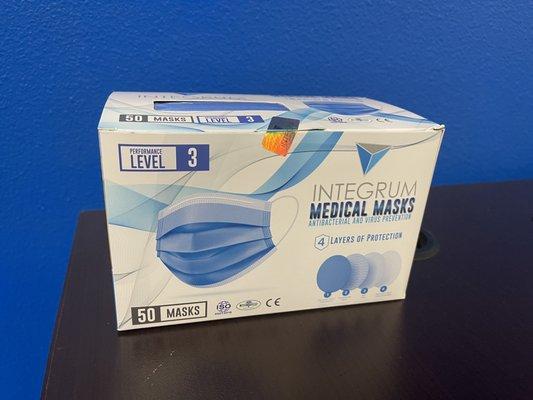 Level 3 surgical masks