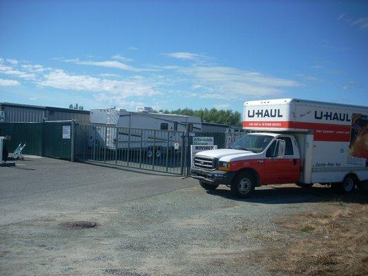 We rent U-Haul trucks and trailers.