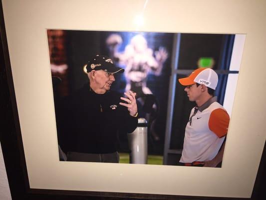 George talking with Rory McIlroy at a Sport Science shoot.