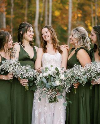 Wedding party hair and makeup