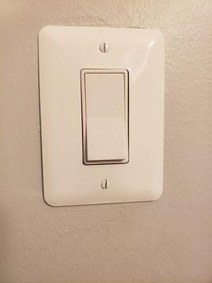 updated bathroom switch to remove the fan on it's own switch