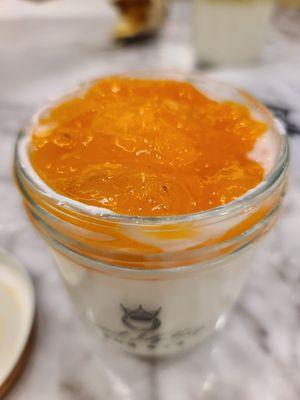 Persimmon coconut jelly