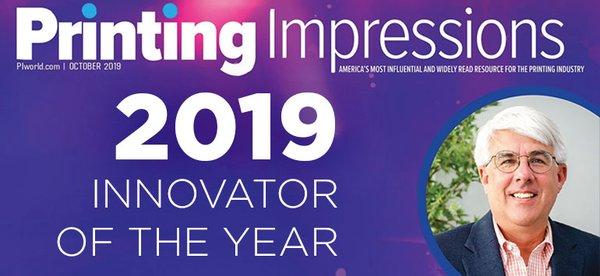 Tom O'Brien named Printing Impressions 2019 Innovator of the Year.