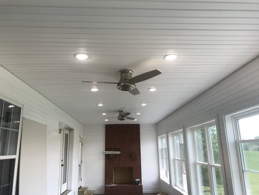 Sunroom lights and fans