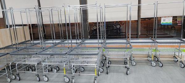 laundry carts for customer's clothes