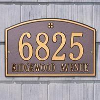 Architectural address bronze signs