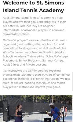 St Simons Island Tennis Academy