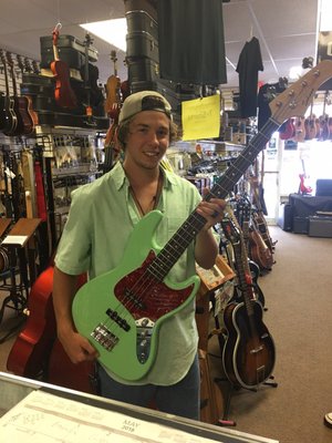 Happiness is a pretty bass guitar from the Jubilee Music Store!! Thank you for your Business !!'