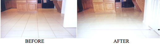 Tile cleaning before and after