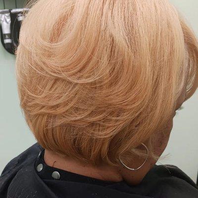 Color transformation  
Bob haircut