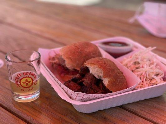 Pulled pork/brisket sliders.