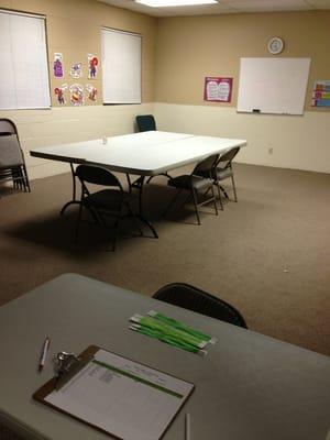 2-5 yr Sunday school classroom