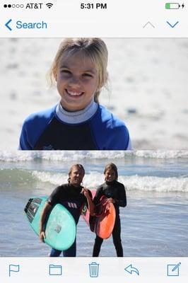 Brother and Sister surfers Isaiah and Selah Vargas were excellent students. Group lessons are perfect for families!