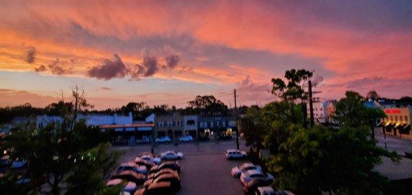 The view from the balcony facing the northeast.