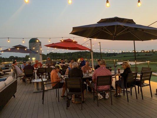 Outdoor dining on our deck