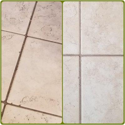 This is the before and after picture of my tile.Thank you Valley Carpet Care you did an awesome job!