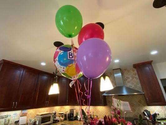 Added birthday balloons.