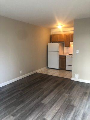 Living room depth to kitchen.