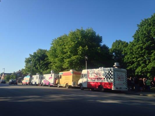 Food trucks at Morgan Park for Bay View Gallery Night