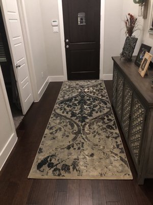 They Turned my dream rug that was too big into the perfect size for my entrance and made another rug out of it for my hallways