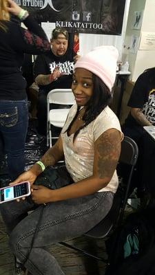 The Girl before her next tatt.