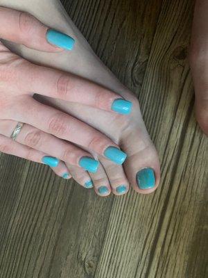 Full set and basic pedicure