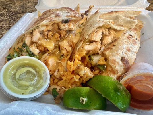 Stuffed Chicken Quesadilla