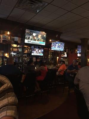 Lots of tv's and a great bar!