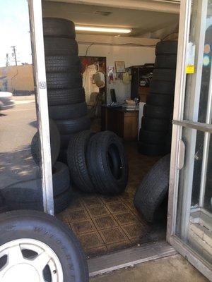 The office/loads of tires