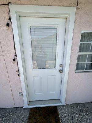 Exterior door paint done