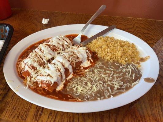 Chicken Enchilada Plate