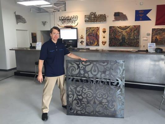 Plasma Cut Steel Decorative Panel