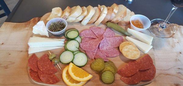 Small build-your-own charcuterie board.