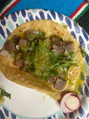 Taco de lengua